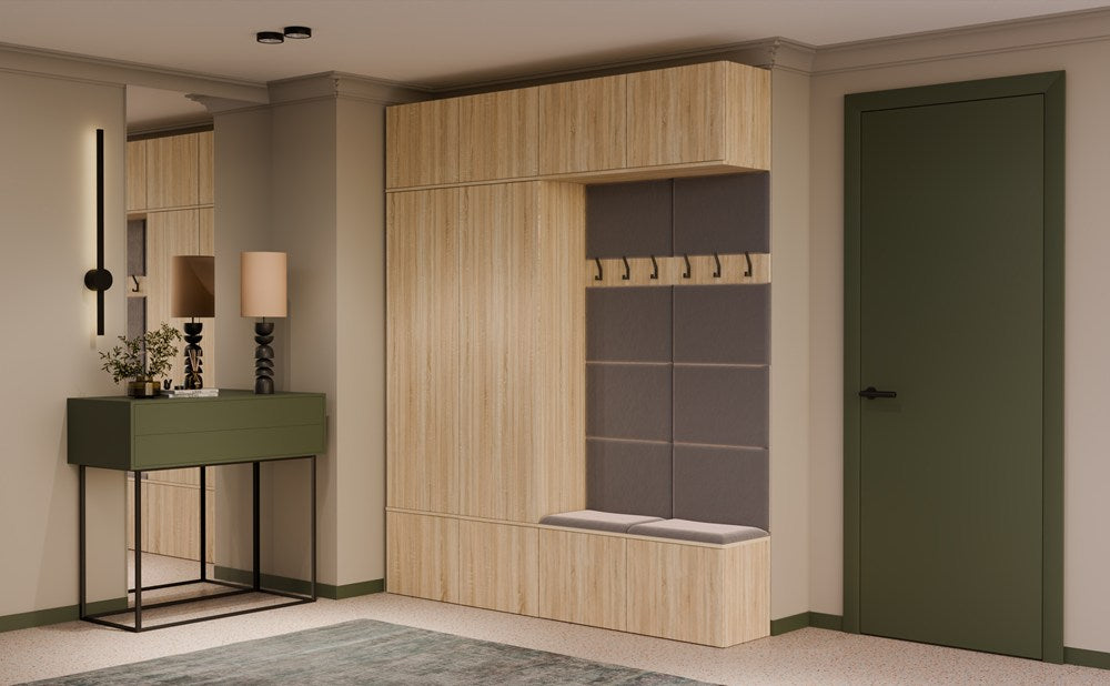 Garderobe HAGA IV/2Sz2W EICHE SONOMA 2x Schrank + 2x Kleiderpaneel – Produktabbildung 4