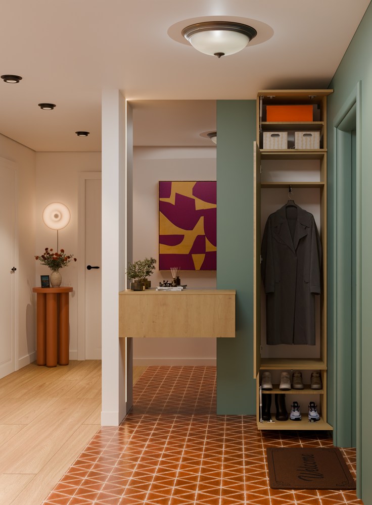 Garderobe Schrank HAGA 1SZ EICHE ARTISAN – Produktabbildung 4