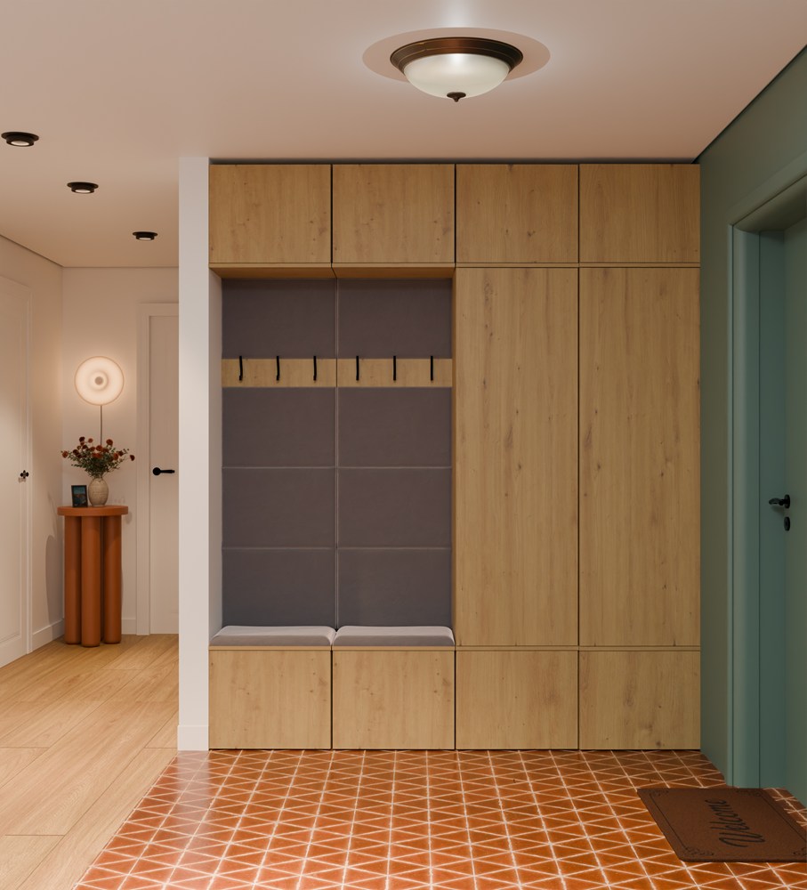 Garderobe HAGA IV/2Sz2W EICHE ARTISAN 2x Schrank + 2x Kleiderpaneel – Produktabbildung 4
