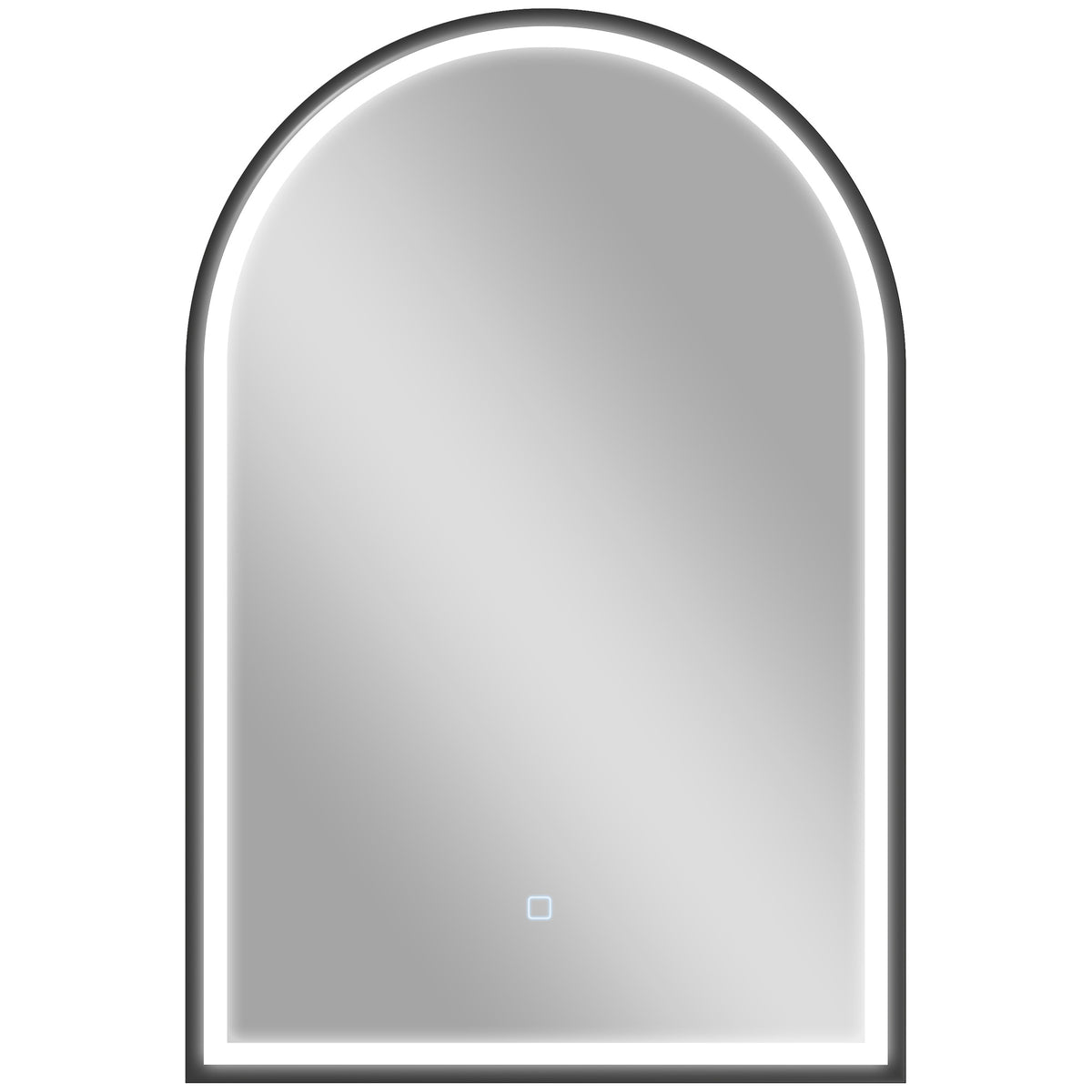 HOMCOM LED Badezimmerspiegel 60 x 90 cm mit Beleuchtung, Front- & Rückbeleuchtung, Memory-Funktion