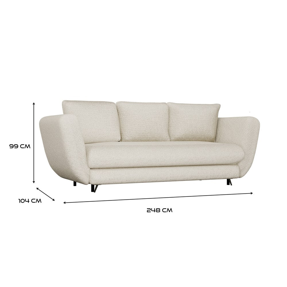 SOFA SARIS BEIGE SCHWARZER FUSS – Produktabbildung 6