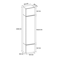 Garderobe Schrank HAGA 1SZ EICHE SONOMA – Produktabbildung 9