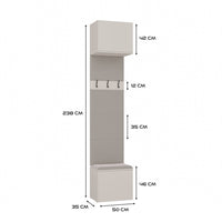 Garderobe Kleiderpaneel HAGA 1W KASCHMIR BEIGE – Produktabbildung 11