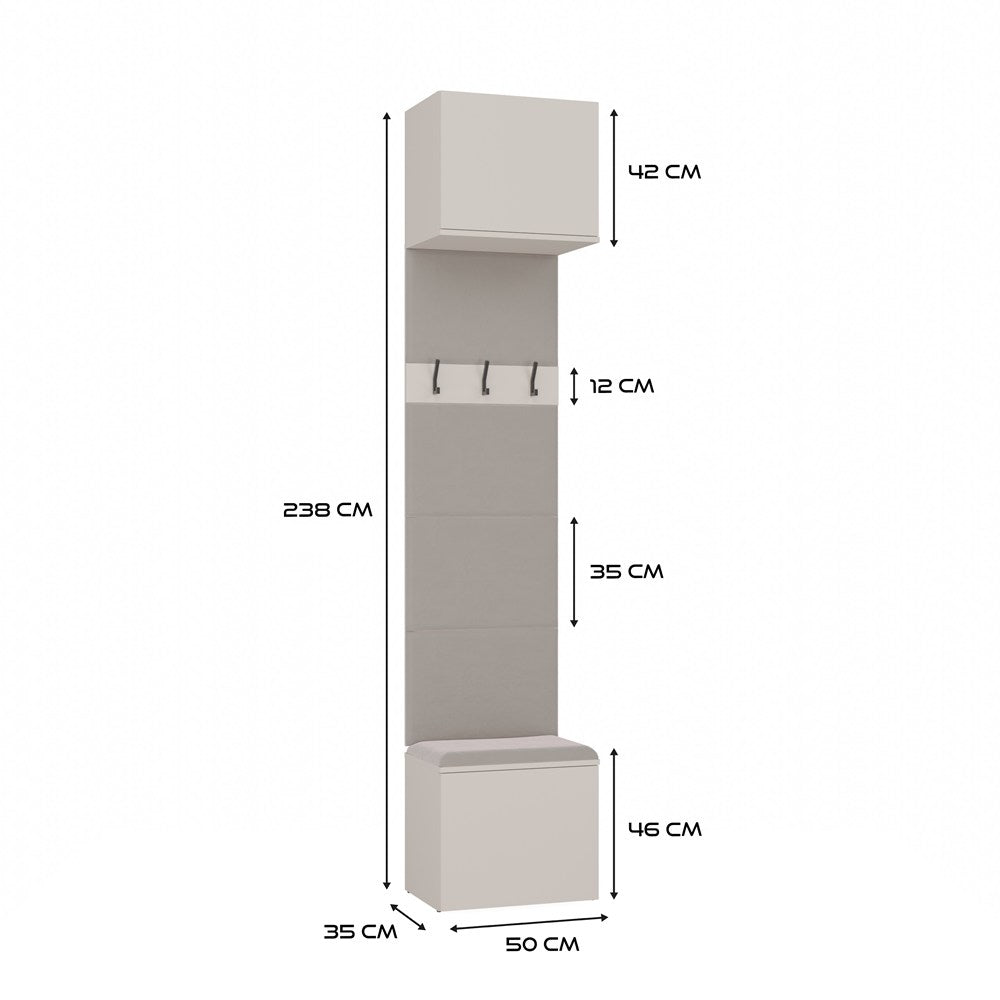 Garderobe Doppel-Kleiderpaneel HAGA II 2W KASCHMIR BEIGE – Produktabbildung 8