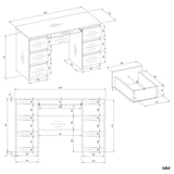Schreibtisch KUBA + AUFSATZ Set WEISS – Produktabbildung 6