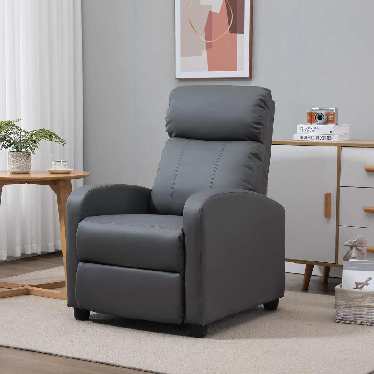 HOMCOM Relaxsessel Fernsehsessel mit Vibrationsmassage, Liegefunktion, 2 Massagepunkte, Fernbedienung – Produktabbildung 2