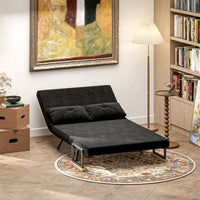 HOMCOM Schlafsofa 2er-Sofa Samtsofa, Schlaffunktion, inkl. 2 Kissen, Samtoptik, Schwarz – Produktabbildung 10