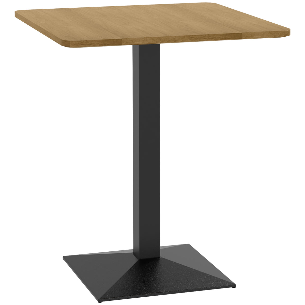 HOMCOM Esstisch Quadratischer Küchentisch für 2 Personen Esszimmertisch mit Holzoptik Stahlbasis 70 x 70 x 75