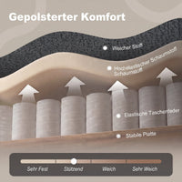 HOMCOM Futon-Schlafsofa, verstellbare Rückenlehne, 2-Sitzer mit 2 Kissen, Dunkelgrau – Produktabbildung 6
