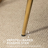 HOMCOM Vintage 2-Sitzer Sofa, Couch, Polstermöbel, Samtoptik, bis 150 kg, Creme/Gold – Produktabbildung 7
