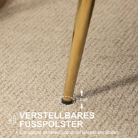 HOMCOM Vintage 2-Sitzer Sofa, Couch, Polstermöbel, Samtoptik, bis 150 kg, Creme/Gold – Produktabbildung 7