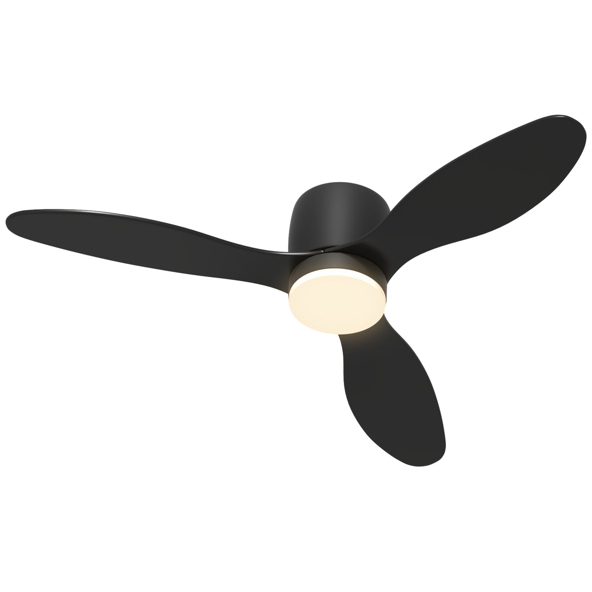 HOMCOM Deckenventilator mit Lampe und Fernbedienung, 3 Lichtfarben, 6 Geschwindigkeiten, Einstellbare