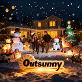 Outsunny Aufblasbare Weihnachtsdekoration, Weihnachtsmann in Schornstein, LEDs, Gebläse – Produktabbildung 9