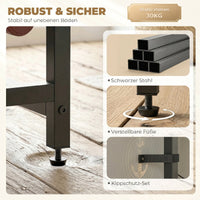 HOMCOM Weinbar-Schrank mit Schublade, Industrieller Barschrank, Weinregal für 12 Flaschen, Glashalter – Produktabbildung 7