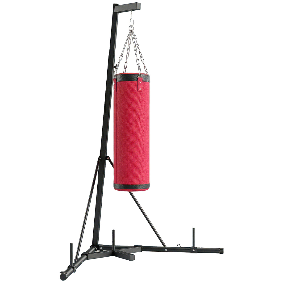 Boxsackständer 185-231cm Höhenverstellbar Freistehender Boxsackhalter mit Boxsack Dreiecksbasis