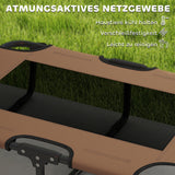 PawHut Erhöhtes Hundebett klappbar Haustierbett, Outdoor Hundeliege mit Netzdesign Kaffee Oxford 75 x 51 – Produktabbildung 7