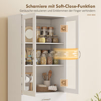 HOMCOM Küchenschrank Buffetschrank mit verstellbar Regal Schublade 2 Schrank Hochschrank mit Glastür 60 – Produktabbildung 7