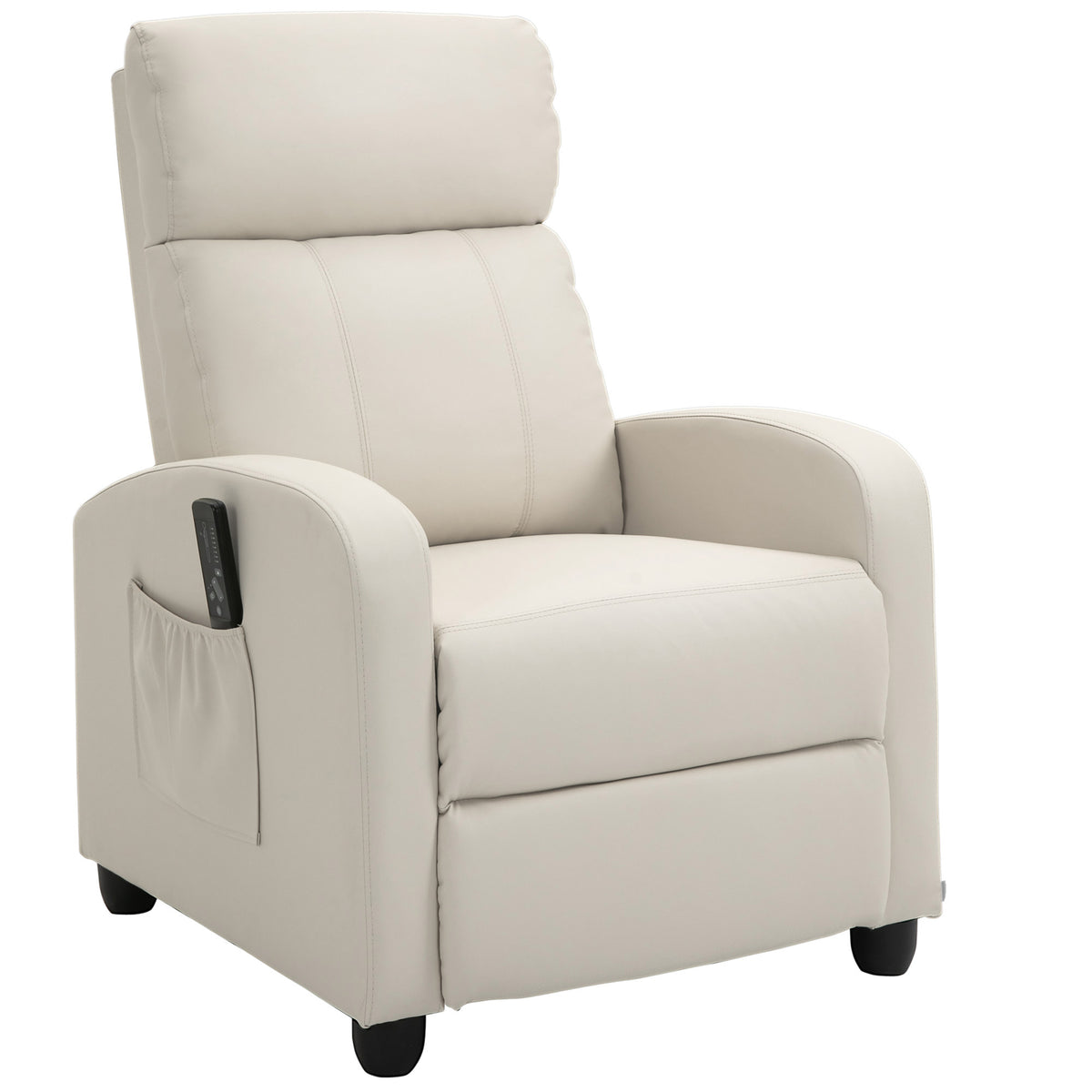 HOMCOM Relaxsessel Fernsehsessel mit Vibrationsmassage, Liegefunktion, 2 Massagepunkte, Fernbedienung, 68 x