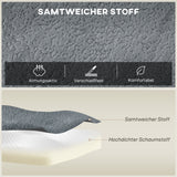 HOMCOM Modulares Ecksofa, U-Form Sofa mit breitem und tiefem Sitz, 2 Hocker, dunkelgrau – Produktabbildung 5