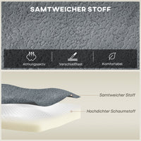 HOMCOM Modulares Ecksofa, U-Form Sofa mit breitem und tiefem Sitz, 2 Hocker, dunkelgrau – Produktabbildung 5