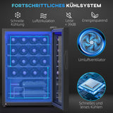 HOMCOM Kleiner Weinkühlschrank, Mini-Kühlschrank für 20 Flaschen, 53 Liter Kapazität, mit Glastür – Produktabbildung 4