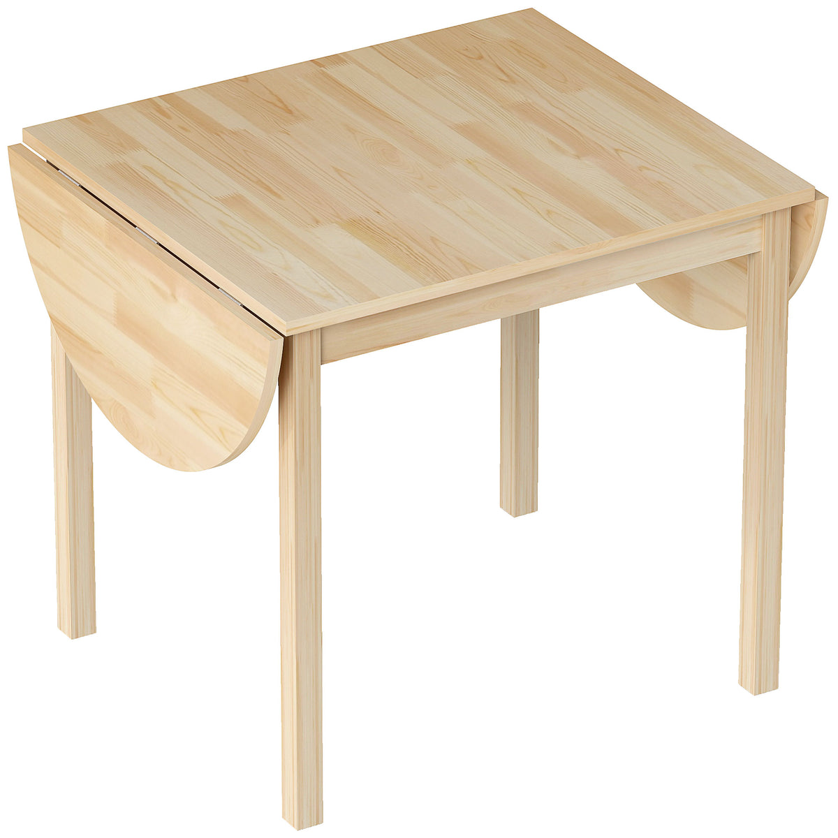 HOMCOM Esstisch aus Holz Klappbar Küchentisch für 6 Personen mit Drop-Leaf-Design 140 x 70 x 75 cm Naturholz